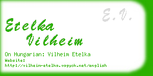 etelka vilheim business card
